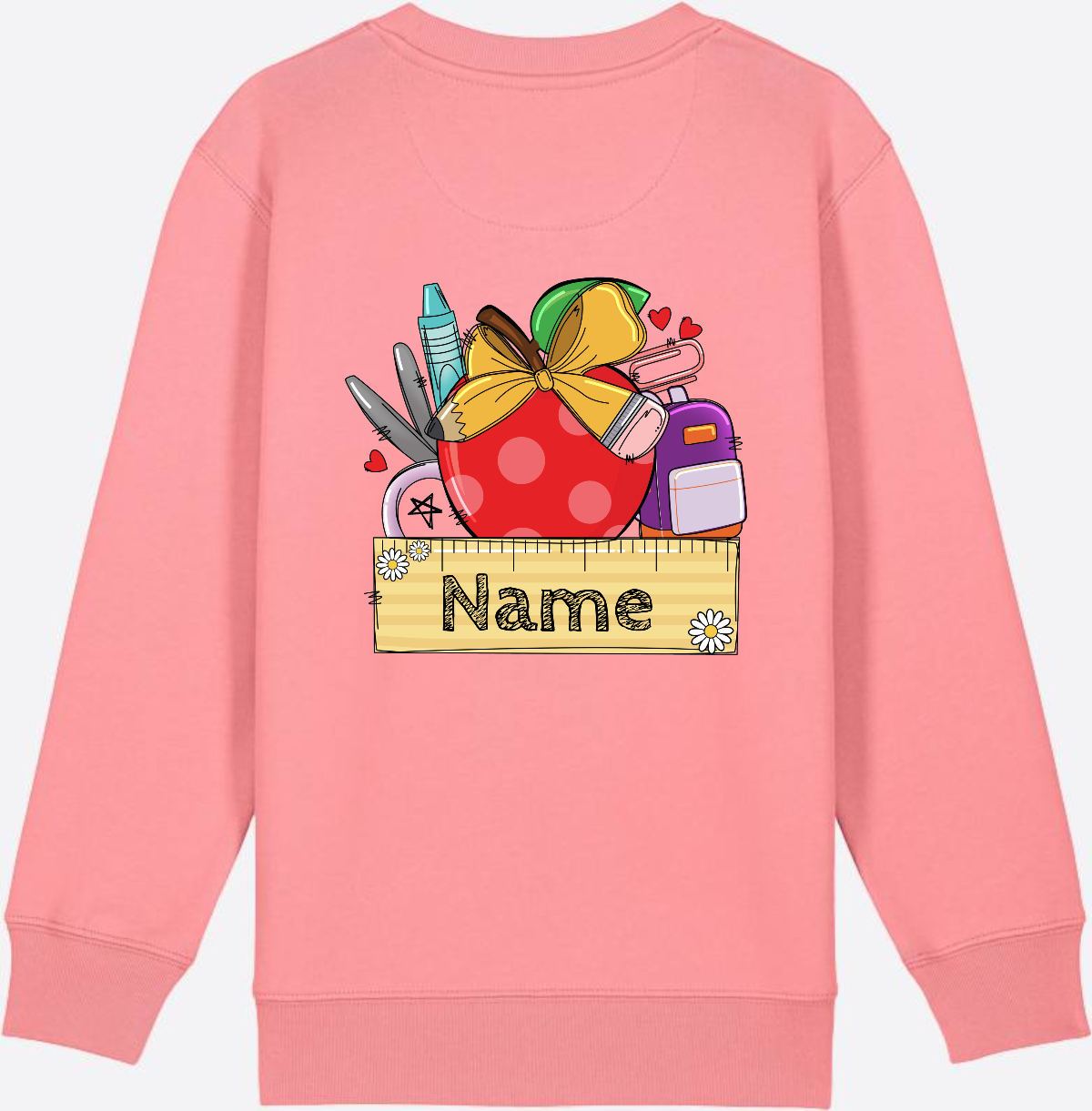 Kinder Sweatshirt zur Einschulung – Personalisiert mit Namen - Pink Joy