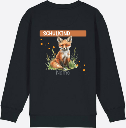 Kinder Sweatshirt zur Einschulung – Personalisiert mit Namen - Black