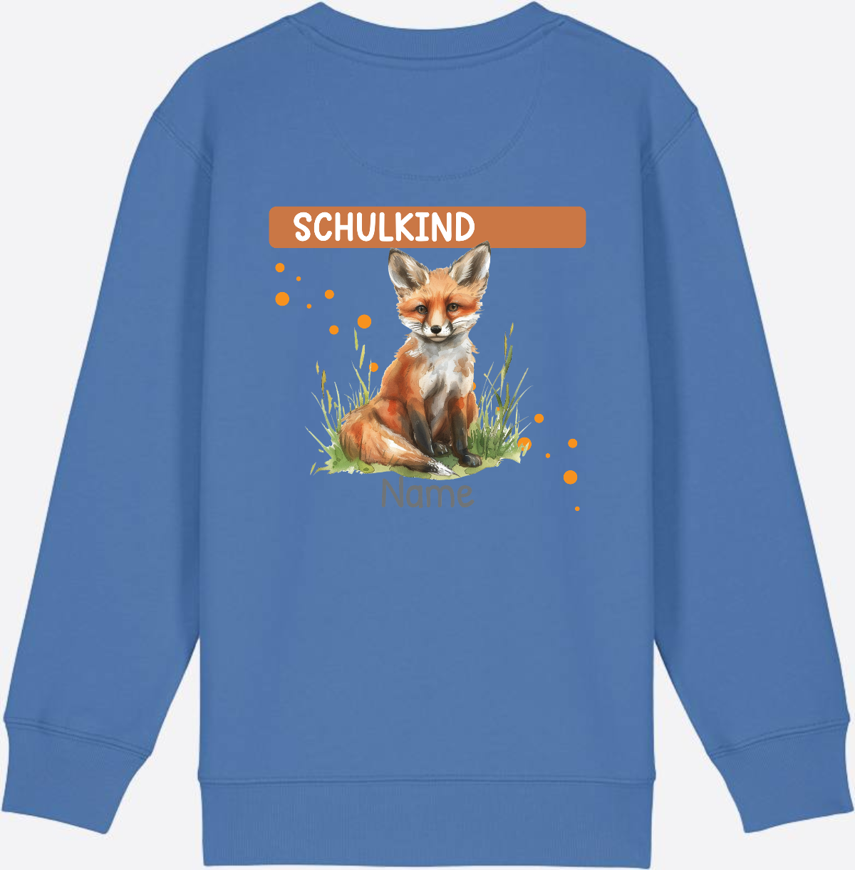 Kinder Sweatshirt zur Einschulung – Personalisiert mit Namen - Bright Blue