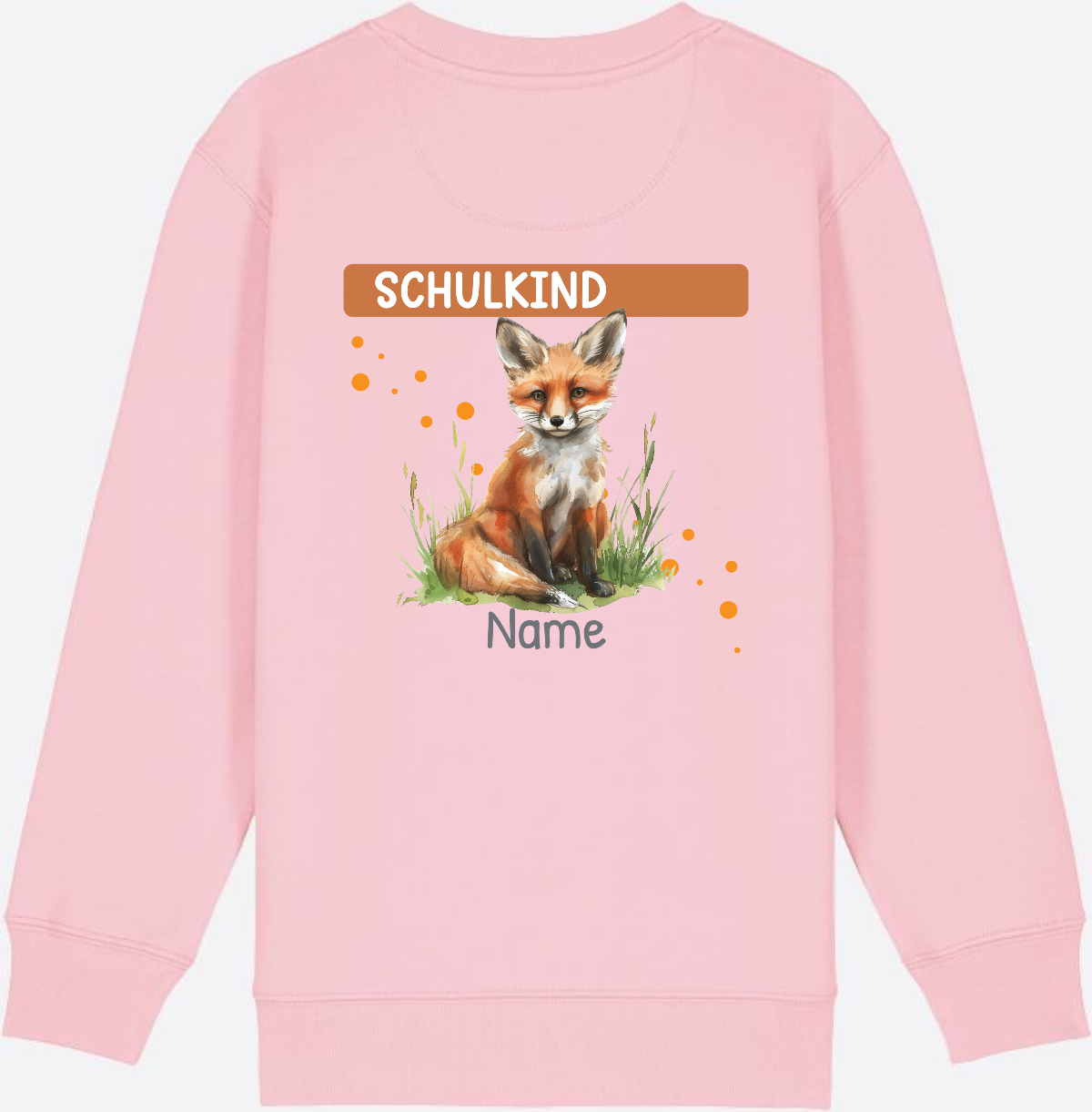 Kinder Sweatshirt zur Einschulung – Personalisiert mit Namen - Cotton Pink