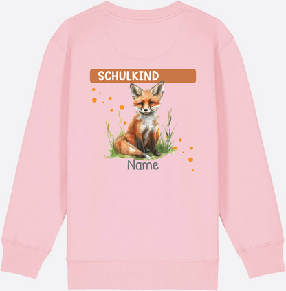 Kinder Sweatshirt zur Einschulung – Personalisiert mit Namen - Cotton Pink