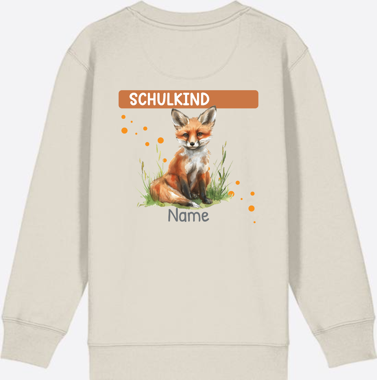 Kinder Sweatshirt zur Einschulung – Personalisiert mit Namen - Eco Heather