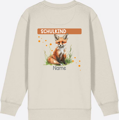 Kinder Sweatshirt zur Einschulung – Personalisiert mit Namen - Eco Heather