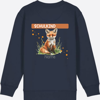 Kinder Sweatshirt zur Einschulung – Personalisiert mit Namen - French Navy