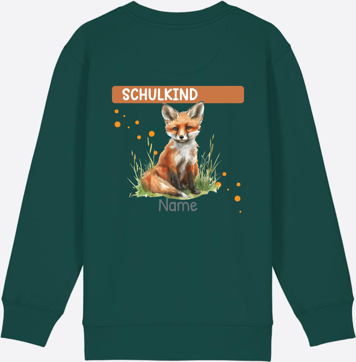 Kinder Sweatshirt zur Einschulung – Personalisiert mit Namen - Glazed Green