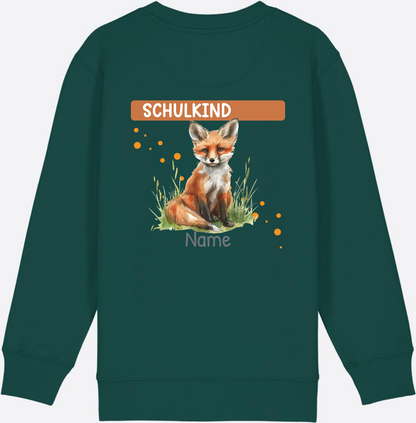 Kinder Sweatshirt zur Einschulung – Personalisiert mit Namen - Glazed Green