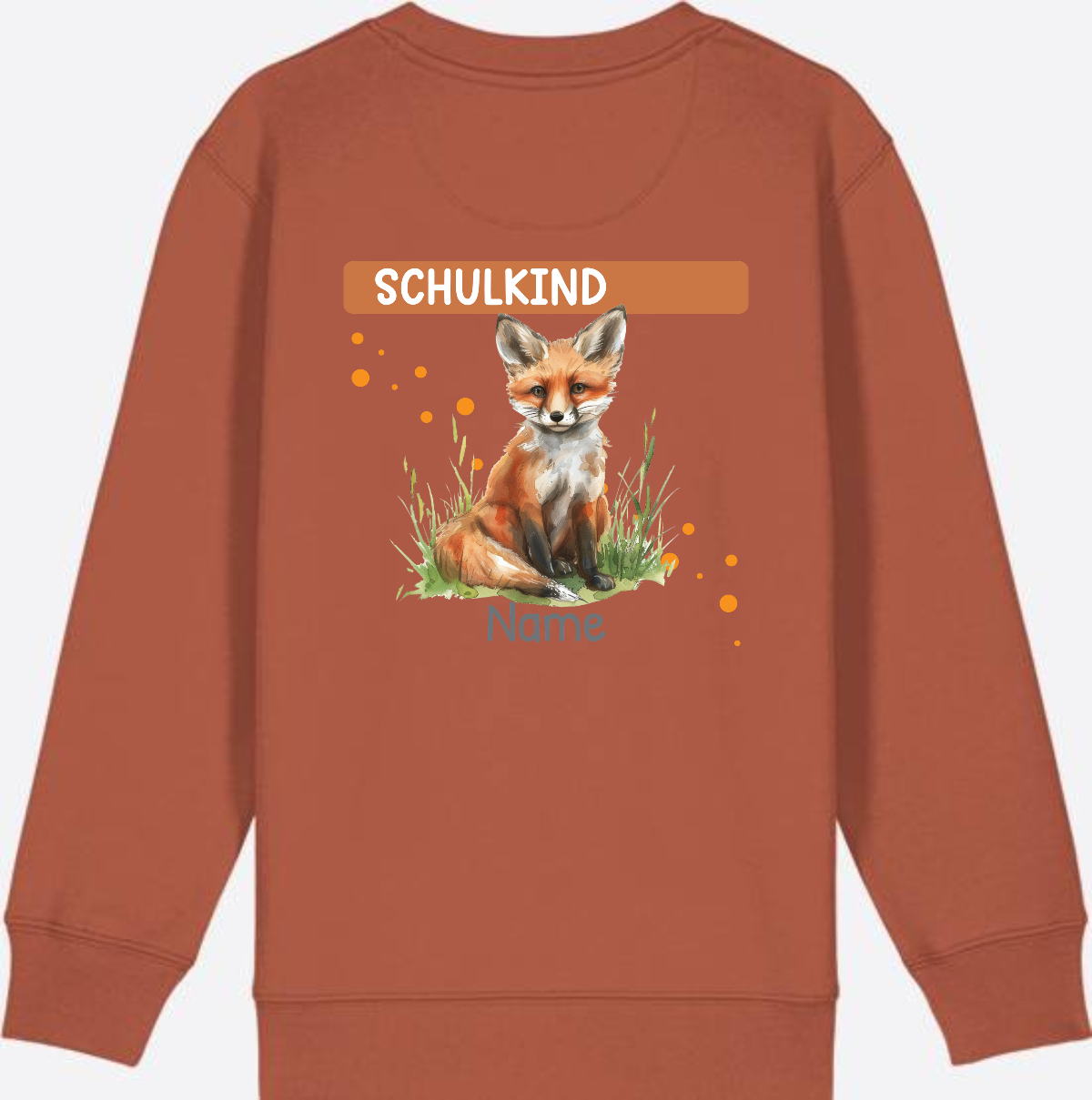 Kinder Sweatshirt zur Einschulung – Personalisiert mit Namen - Heritage Brown