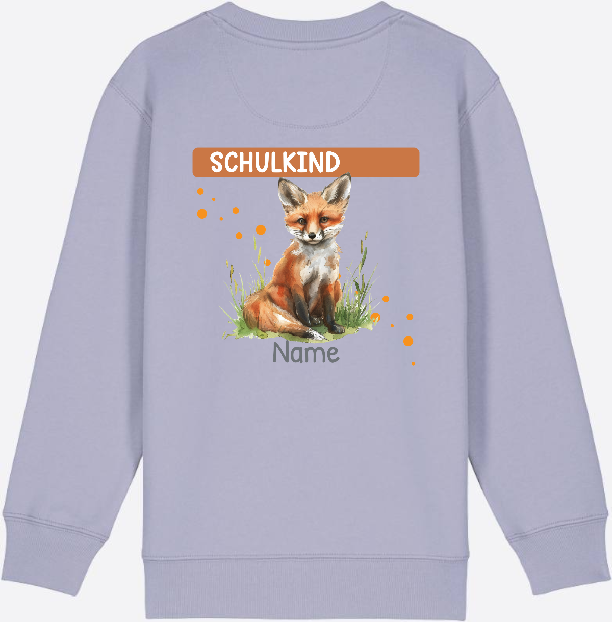 Kinder Sweatshirt zur Einschulung – Personalisiert mit Namen - Lavender