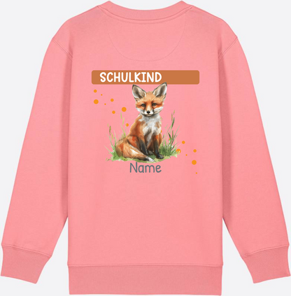 Kinder Sweatshirt zur Einschulung – Personalisiert mit Namen - Pink Joy