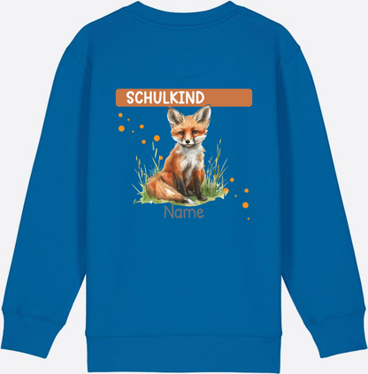 Kinder Sweatshirt zur Einschulung – Personalisiert mit Namen - Royal Blue