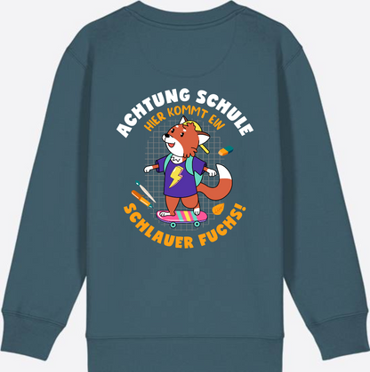 Kinder Sweatshirt zur Einschulung – Schlauer Fuchs mit Name - Stargazer