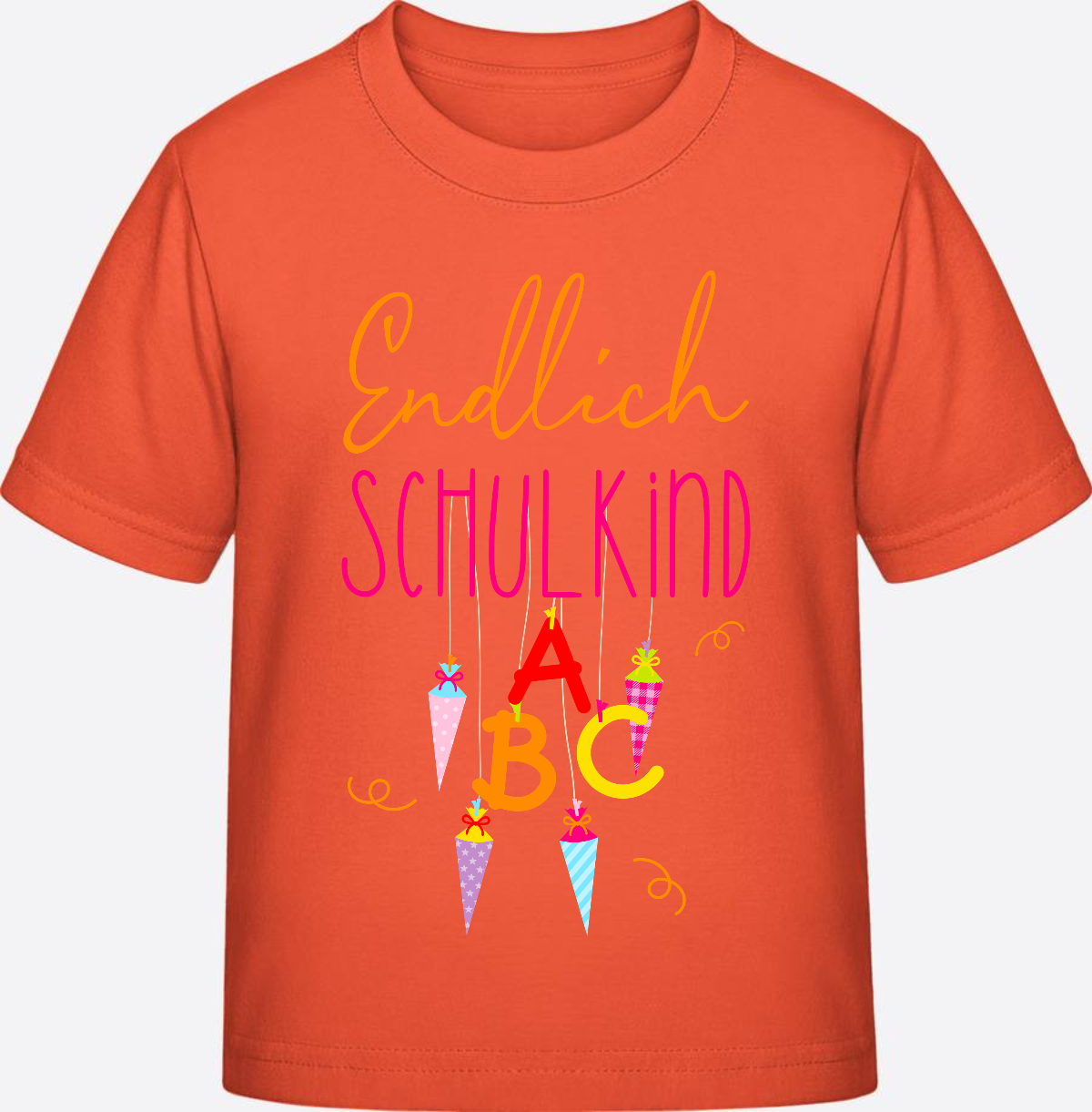 Kinder T-Shirt „Endlich Schulkind“ – Personalisiert mit Namen - Fiesta