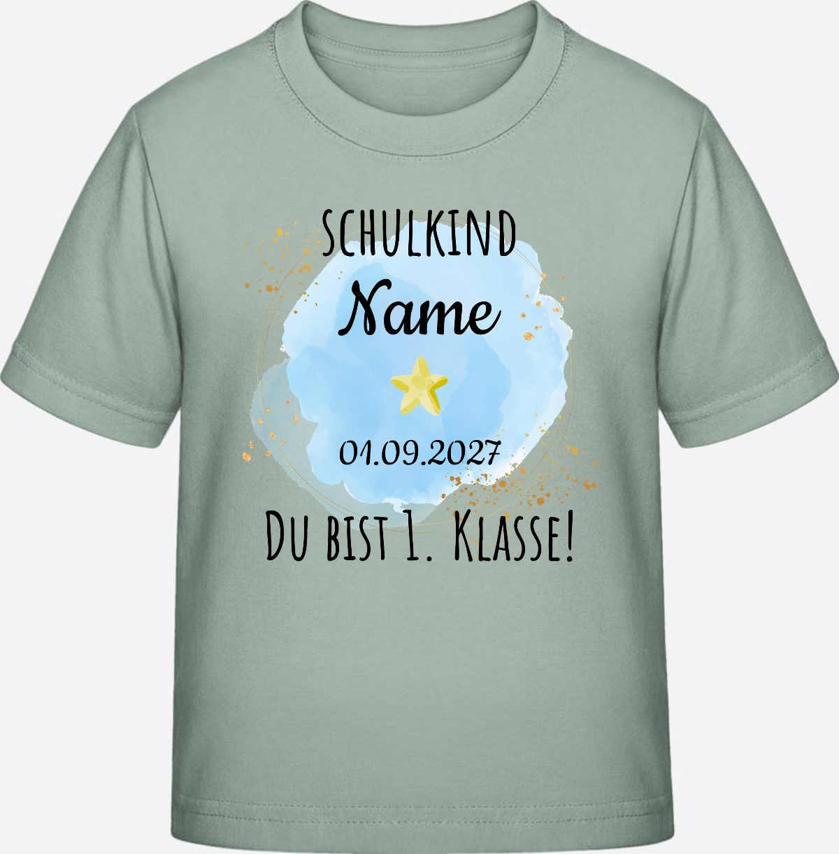 Kinder T-Shirt Schulkind: Du bist erste Klasse – Personalisiert - Aloe