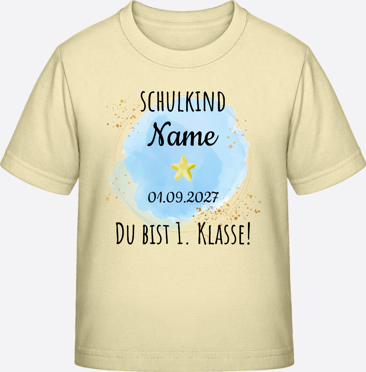 Kinder T-Shirt Schulkind: Du bist erste Klasse – Personalisiert - Butter