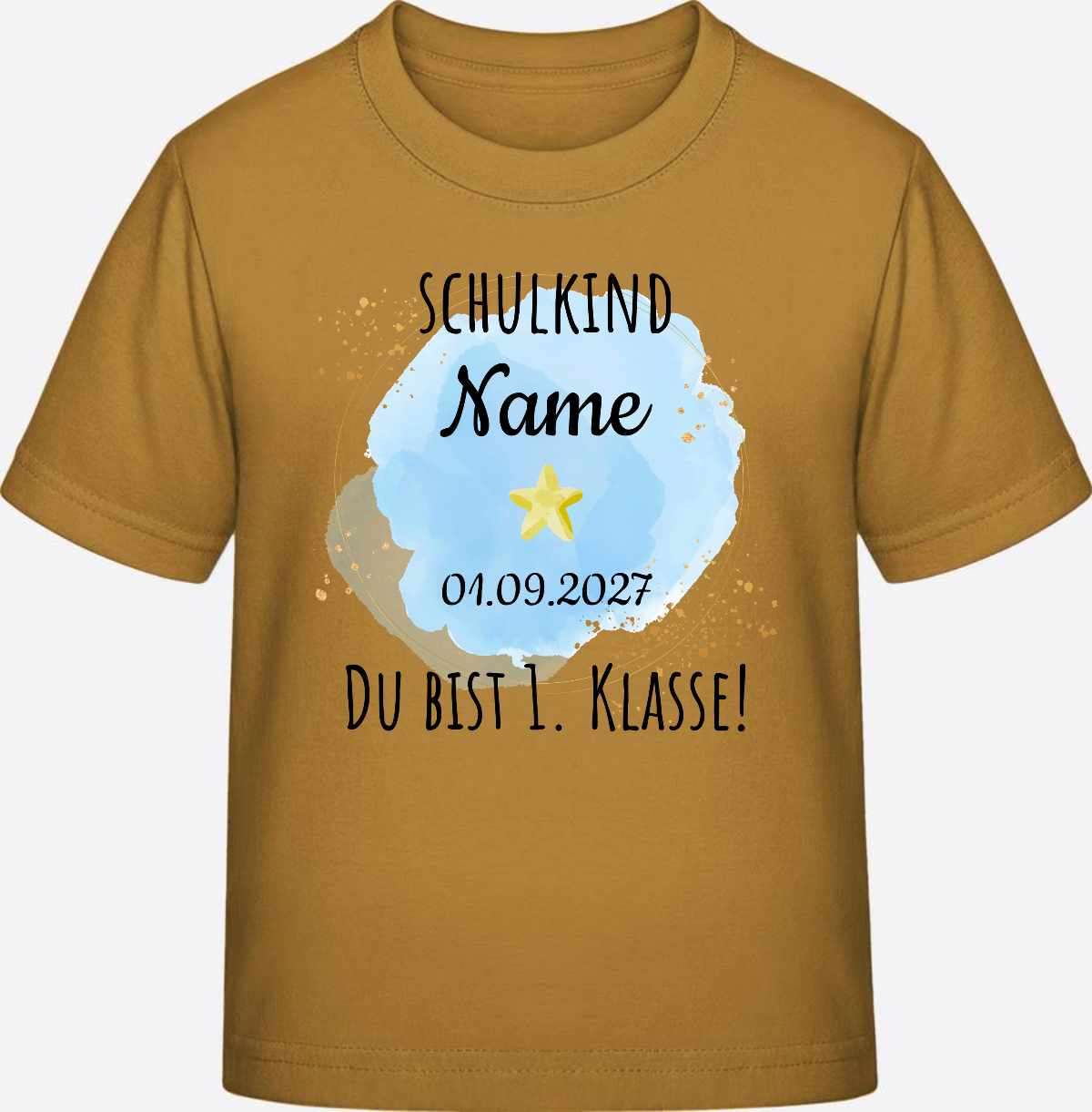 Kinder T-Shirt Schulkind: Du bist erste Klasse – Personalisiert - Ochre