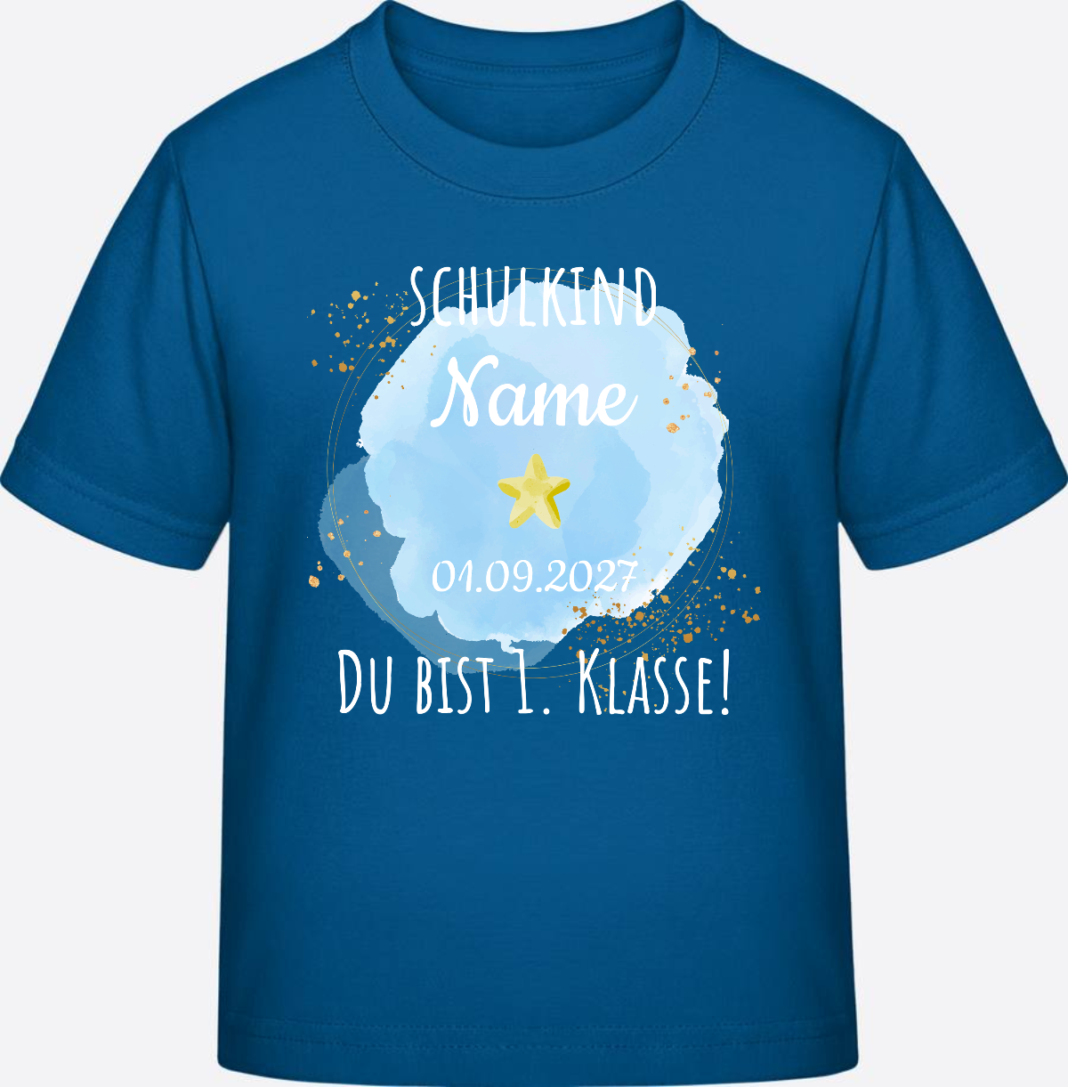 Kinder T-Shirt Schulkind: Du bist erste Klasse – Personalisiert - Royal Blue