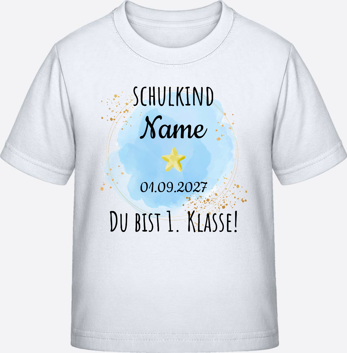 Kinder T-Shirt Schulkind: Du bist erste Klasse – Personalisiert - White
