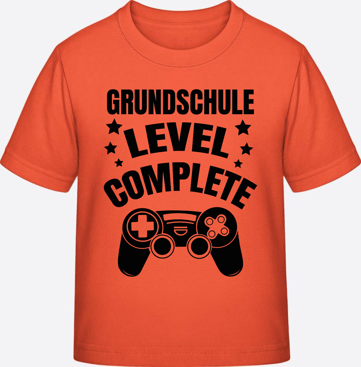 Kinder T-Shirt zur Einschulung: Grundschule Level Complete - Fiesta