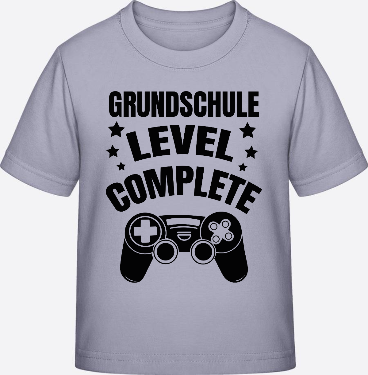 Kinder T-Shirt zur Einschulung: Grundschule Level Complete - Lavender