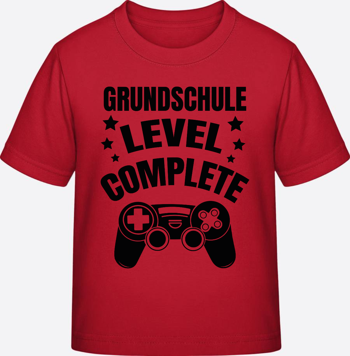 Kinder T-Shirt zur Einschulung: Grundschule Level Complete - Red