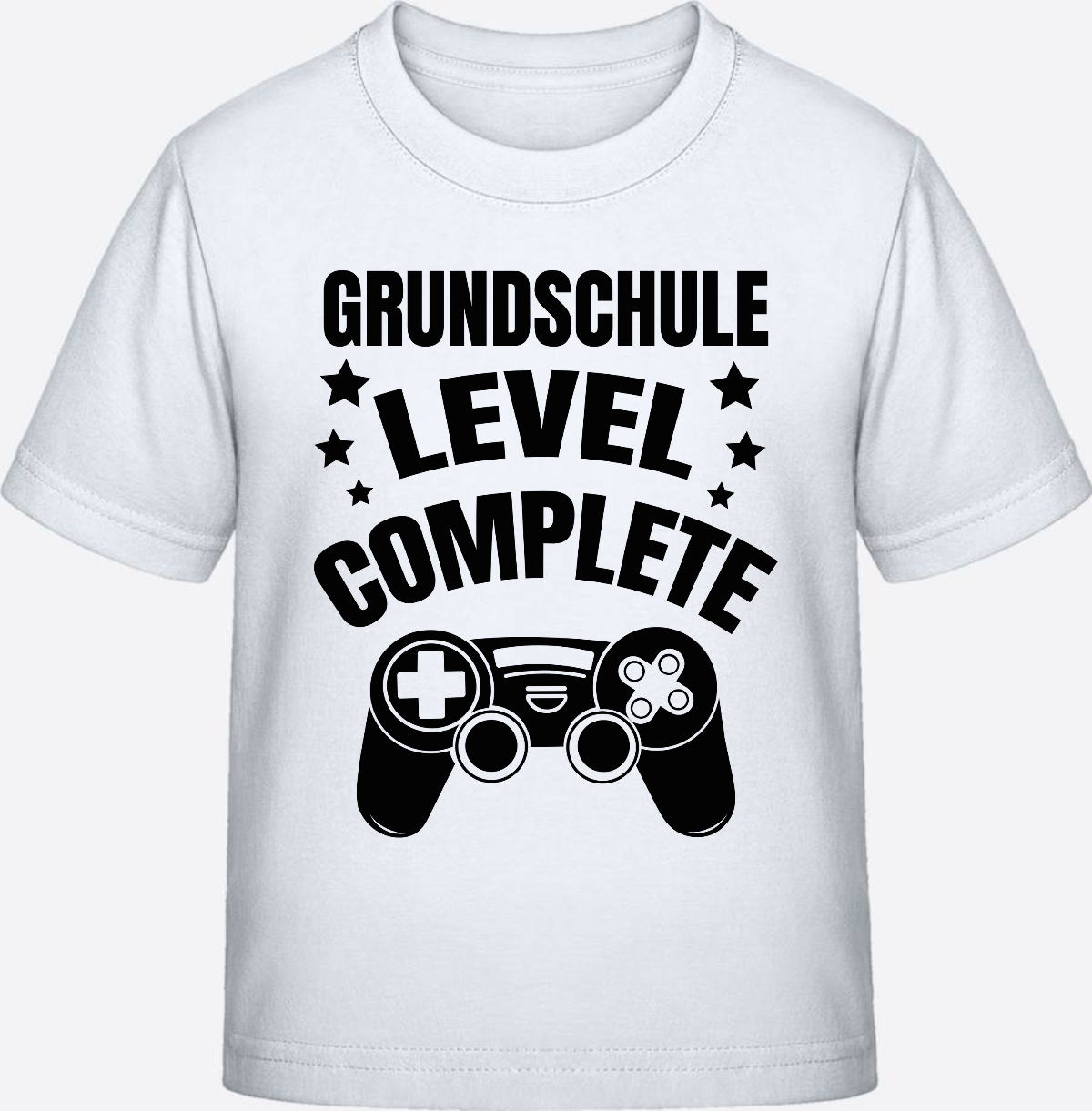 Kinder T-Shirt zur Einschulung: Grundschule Level Complete - White