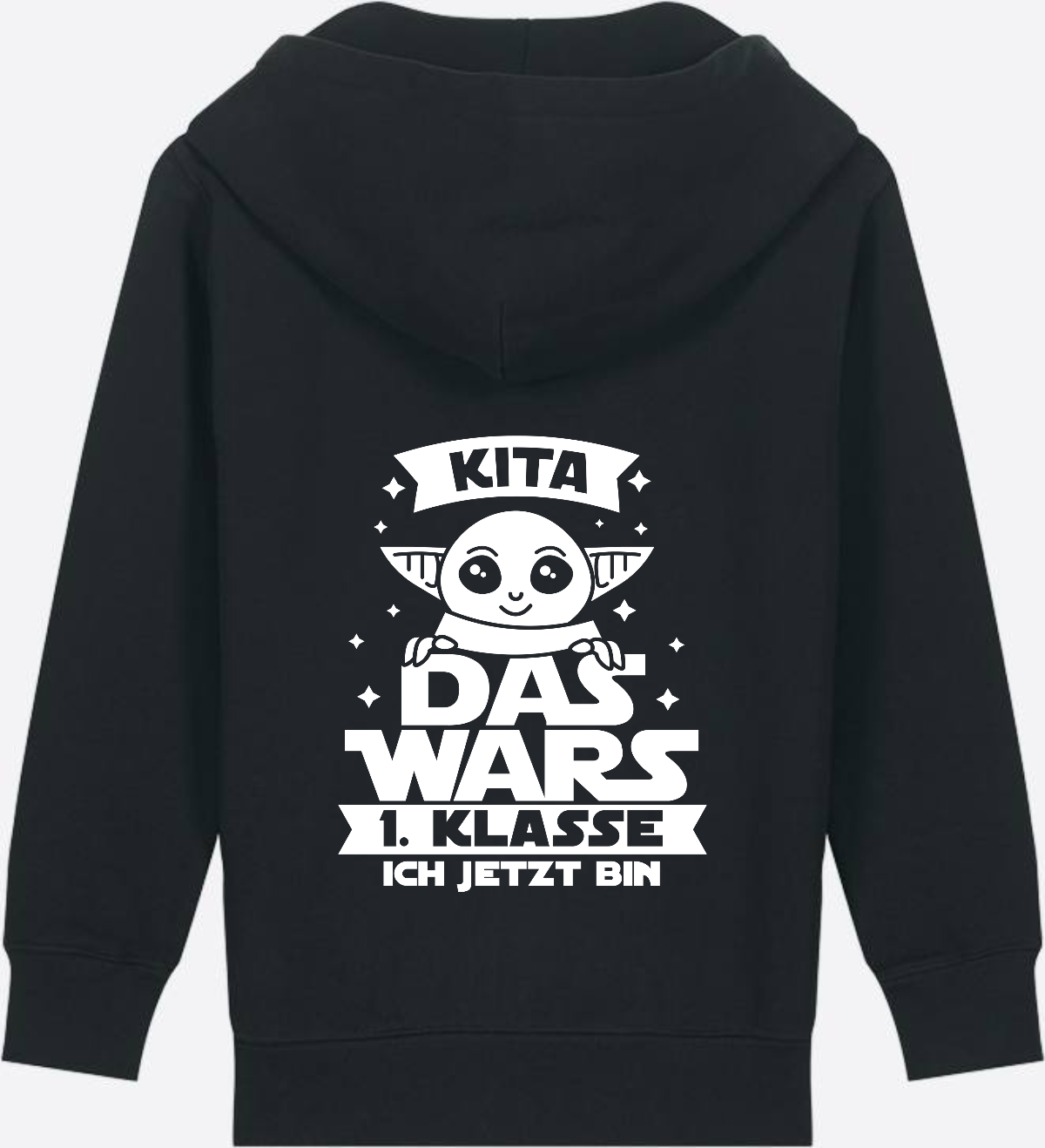 Kinder Zip-Hoodie Einschulung: Kita Das Wars - 1. Klasse - Black