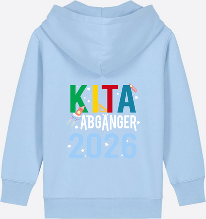 Kinder Zip-Hoodie Kita Abgänger 2026 – Personalisiert - Blue Soul
