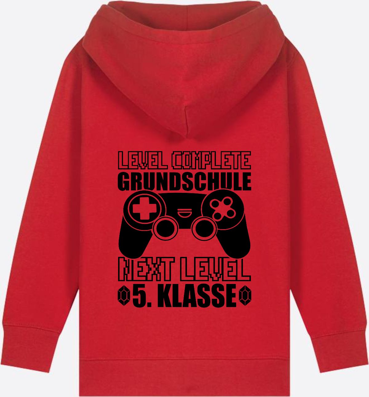 Kinder Zip-Hoodie Next Level 5. Klasse mit Name - Red