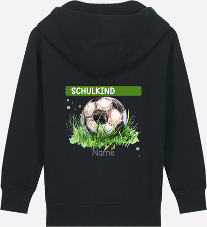 Kinder Zip-Hoodie zur Einschulung – Geschenk mit Namen - Black