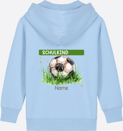 Kinder Zip-Hoodie zur Einschulung – Geschenk mit Namen - Blue Soul