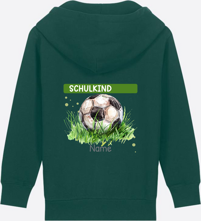 Kinder Zip-Hoodie zur Einschulung – Geschenk mit Namen - Glazed Green