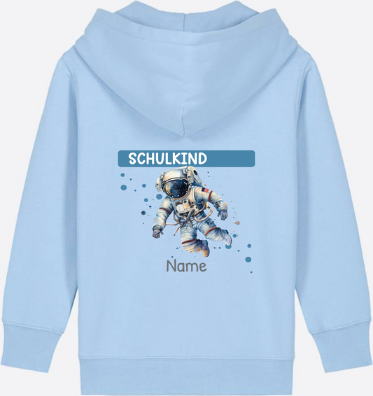 Kinder Zip-Hoodie zur Einschulung – Personalisiert mit Name - Blue Soul