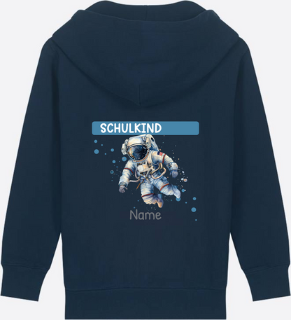 Kinder Zip-Hoodie zur Einschulung – Personalisiert mit Name - French Navy