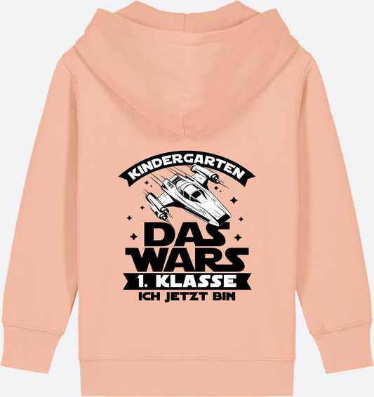 Kindergarten Das Wars Zip-Hoodie zur Einschulung – Personalisiert - Fraiche Peche