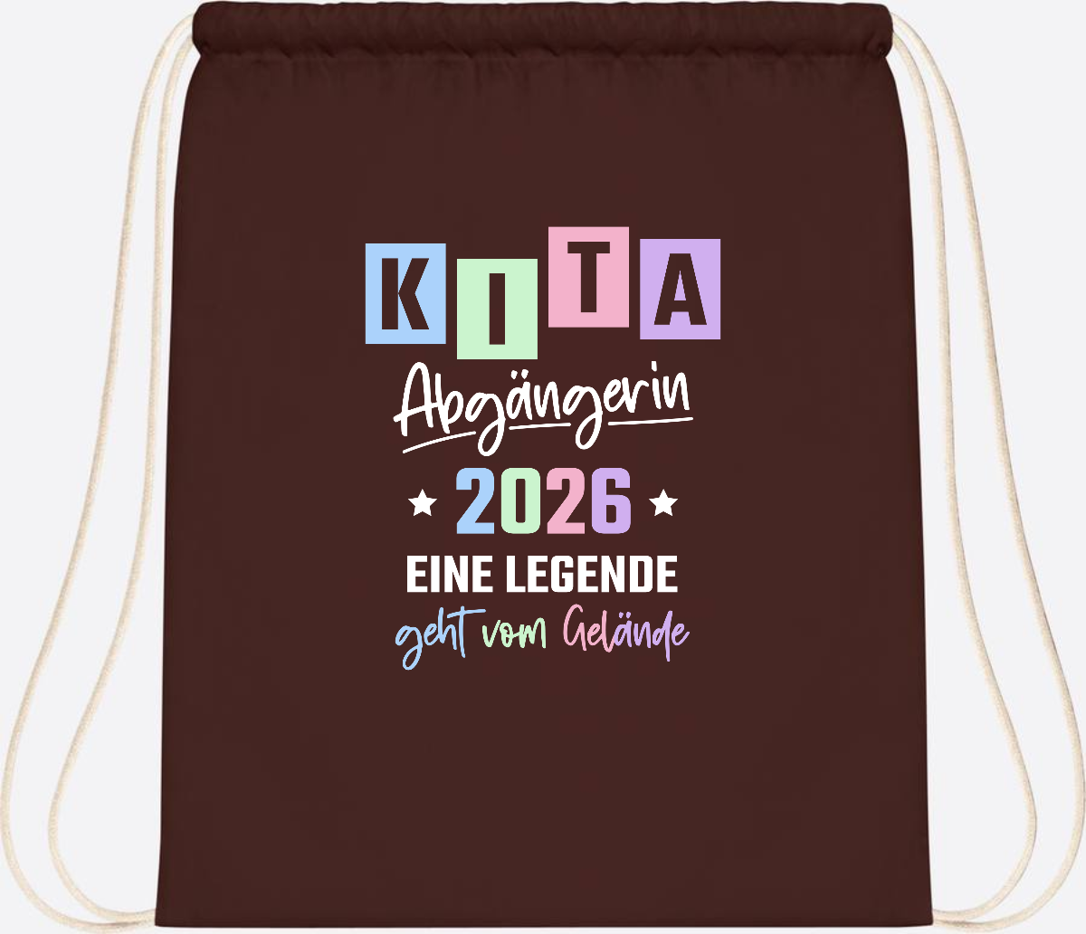 Kita Abgängerin 2026 Turnbeutel – Eine Legende geht - Chocolate