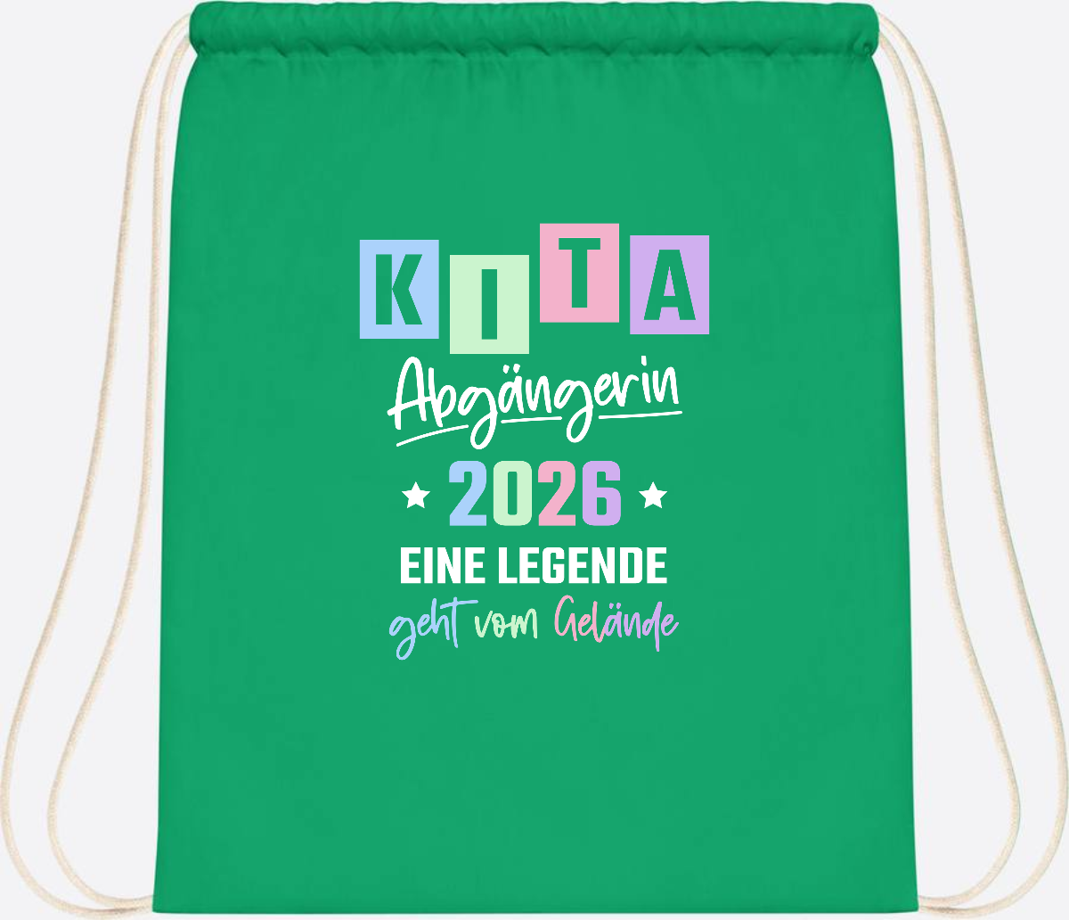 Kita Abgängerin 2026 Turnbeutel – Eine Legende geht - Kelly Green