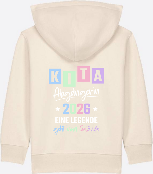 Kita Abgängerin 2026 Zip-Hoodie: Legende geht vom Gelände - Natural Raw