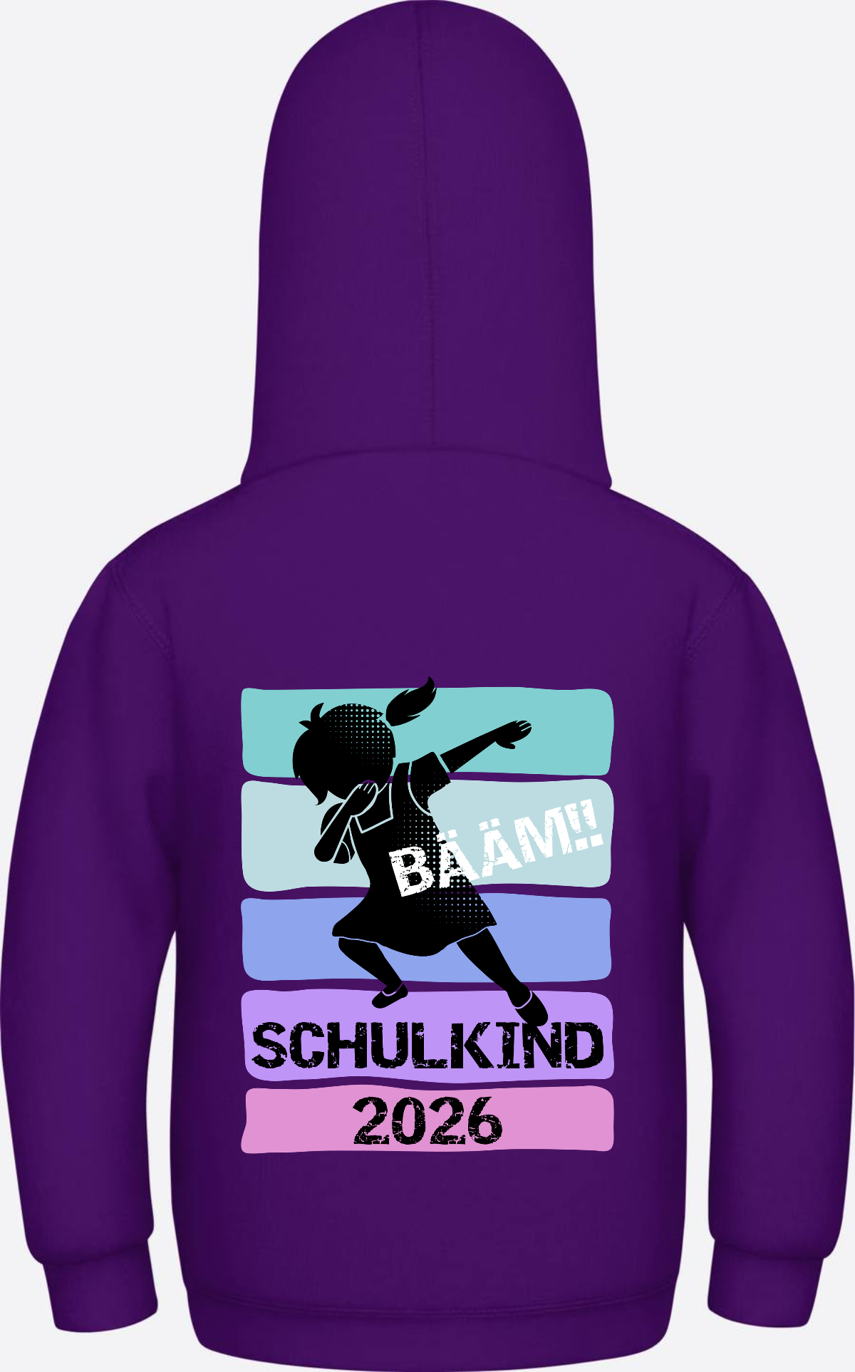 Mädchen Hoodie Schulkind 2026 Bääm! – Geschenk Einschulung - Purple