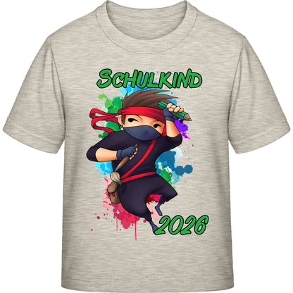 Kinder T-Shirt Einschulung Ninja Junge – Schulkind 2026
