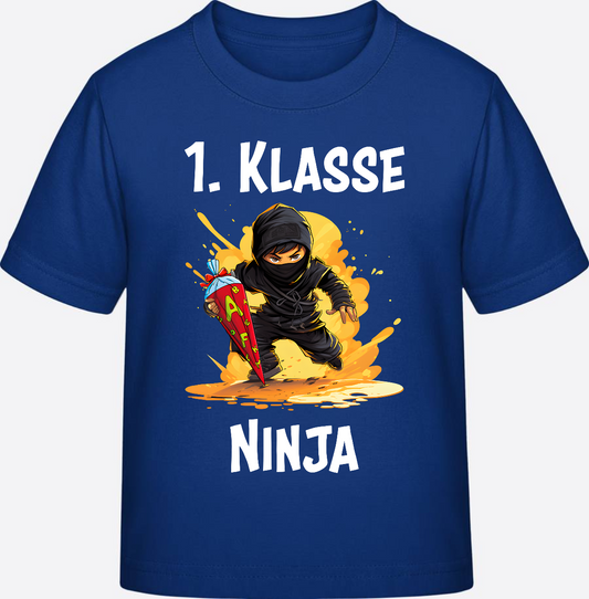 Ninja Schulkind T-Shirt zur Einschulung – 1. Klasse - Royal