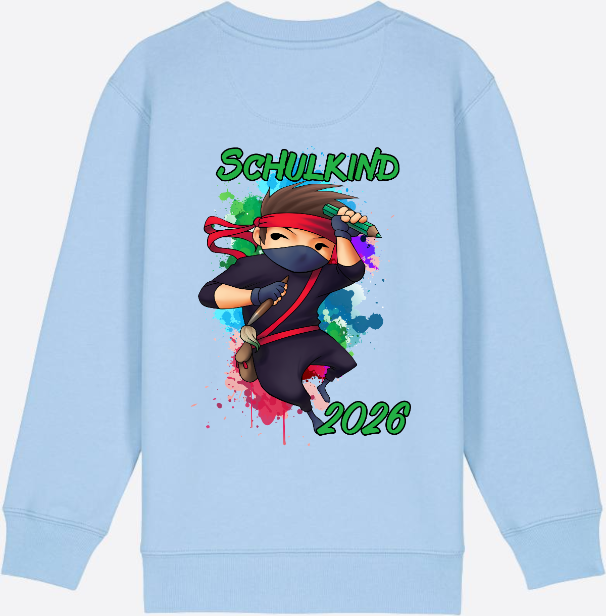 Ninja Sweatshirt zur Einschulung 2026 – Personalisiert mit Namen - Blue Soul