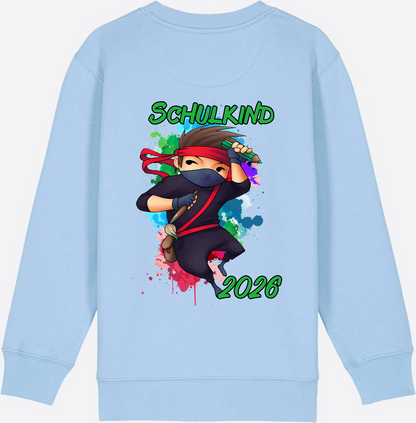 Ninja Sweatshirt zur Einschulung 2026 – Personalisiert mit Namen - Blue Soul