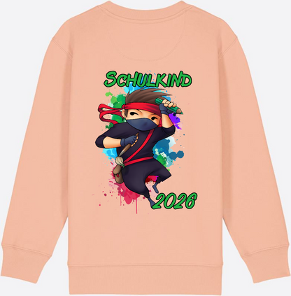Ninja Sweatshirt zur Einschulung 2026 – Personalisiert mit Namen - Fraiche Peche