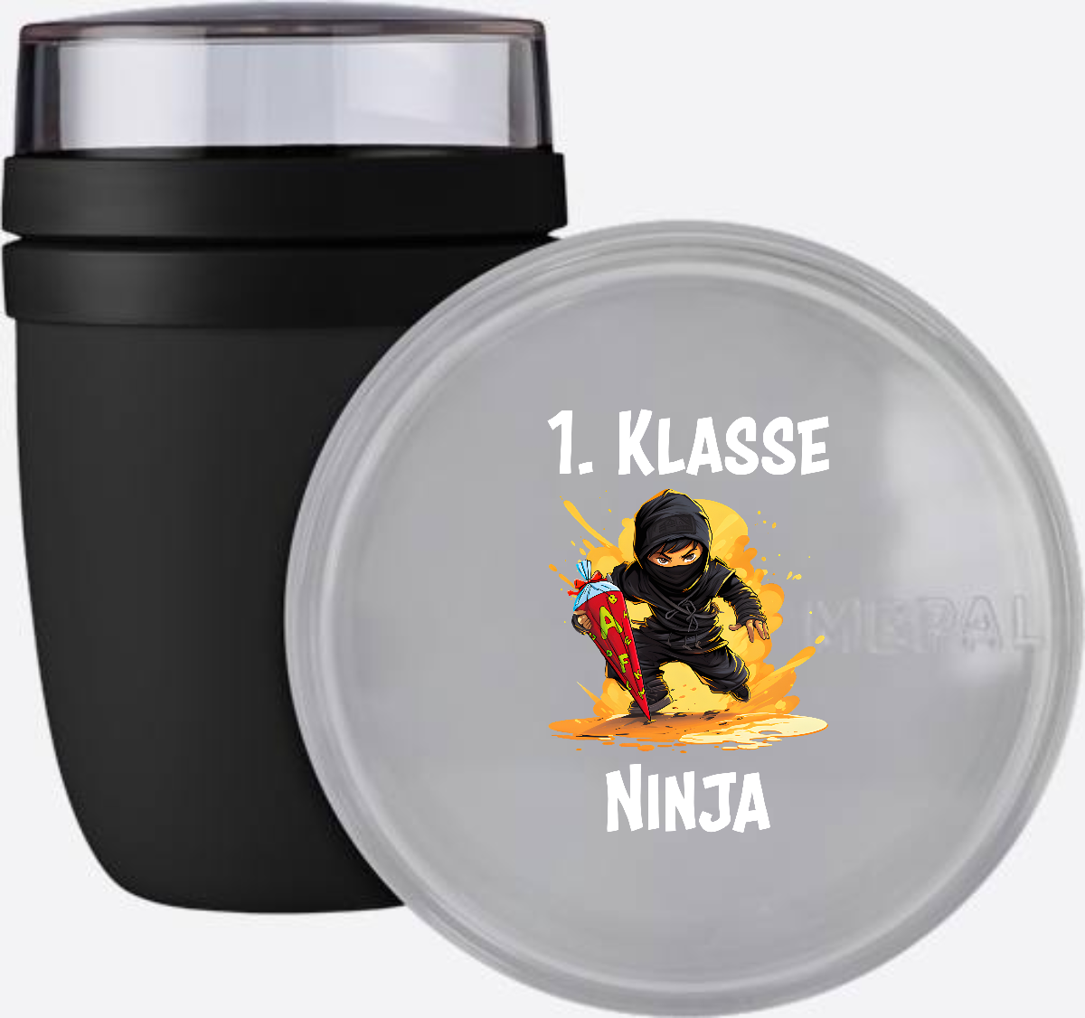Ninja Tasse zur Einschulung – Personalisiert für Schulkinder - Nordic Black