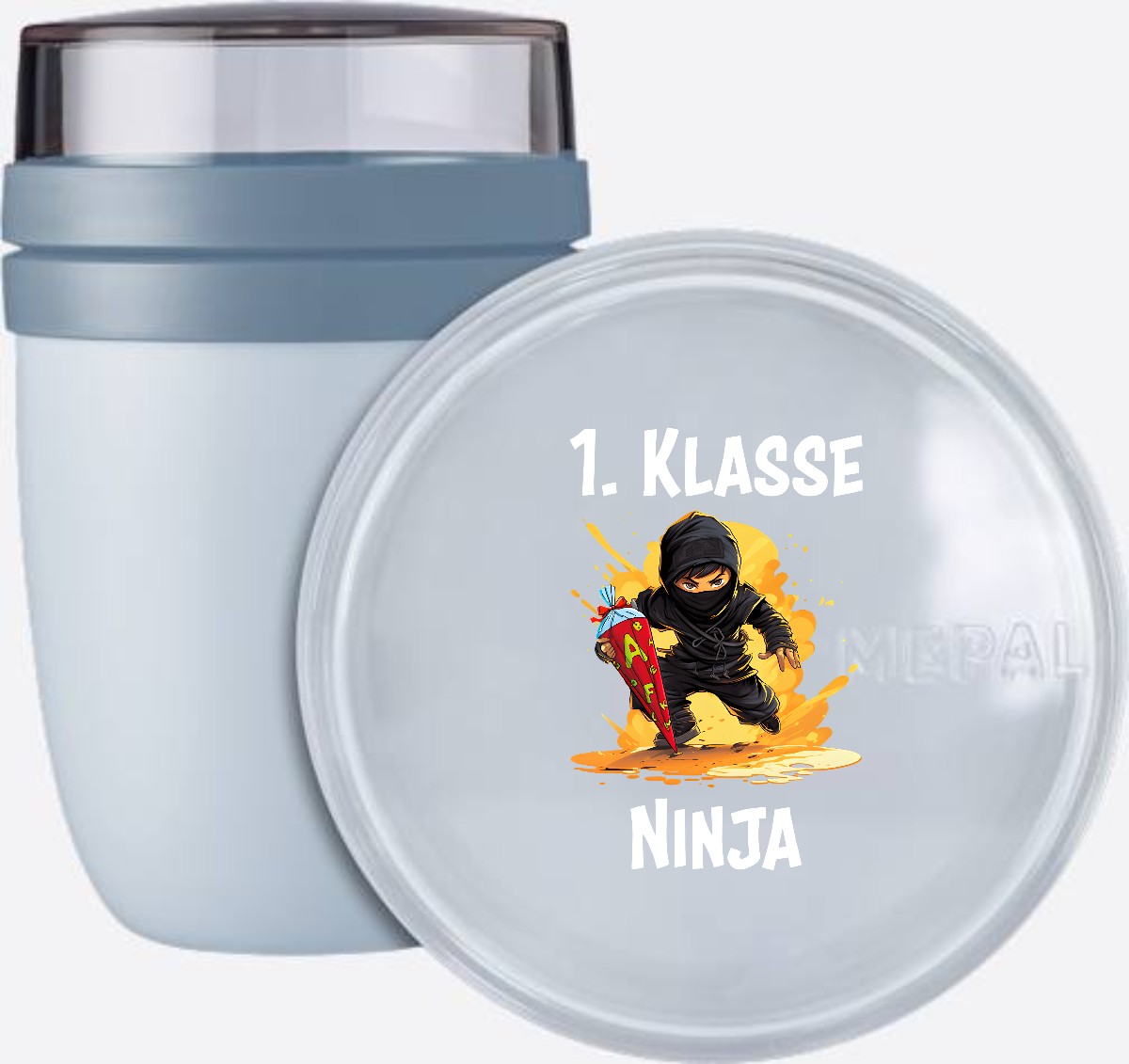 Ninja Tasse zur Einschulung – Personalisiert für Schulkinder - Nordic Blue