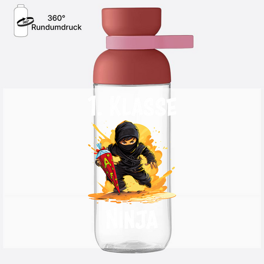 Ninja Trinkflasche zur Einschulung – Schulkind 1. Klasse - Vivid Mauve