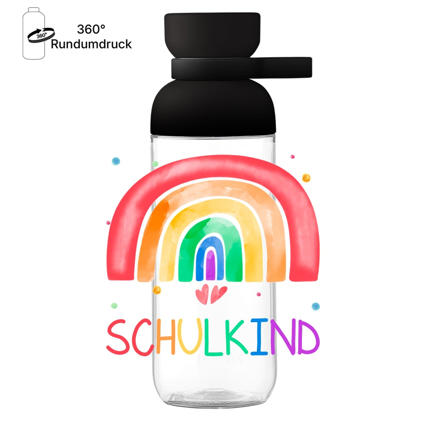 Mepal Trinkflasche Einschulung „Schulkind“ – Regenbogen Geschenk zum Schulanfang