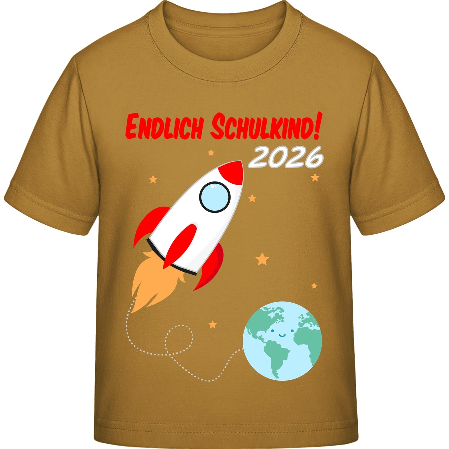Kinder T-Shirt Einschulung Rakete – Endlich Schulkind 2026