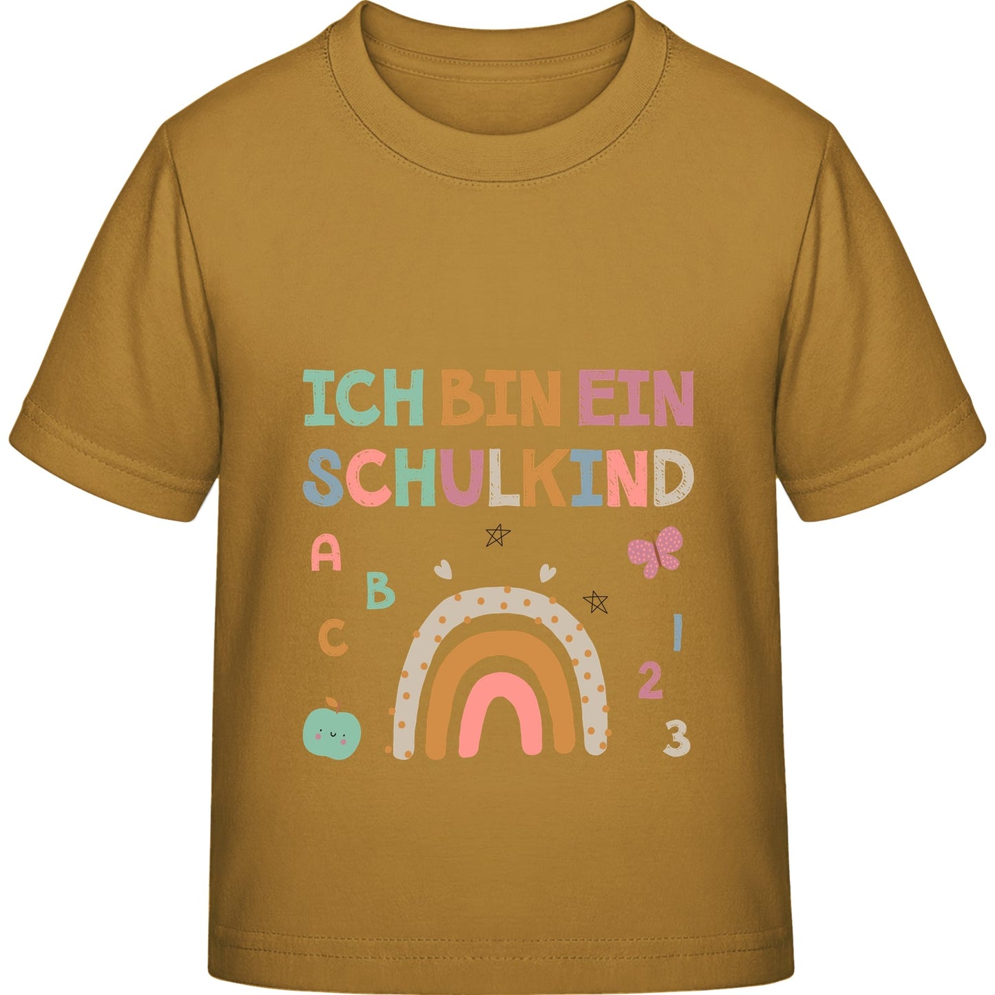 Kinder T-Shirt Einschulung Regenbogen – Ich bin ein Schulkind