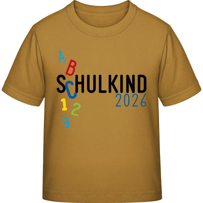 Kinder T-Shirt Einschulung ABC Schulkind 2026 – Schulstart-Geschenk